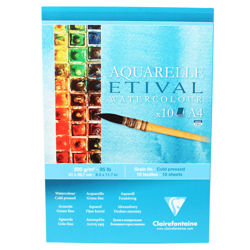 Papel Para Aquarela Etival A4 200g Clairefontaine